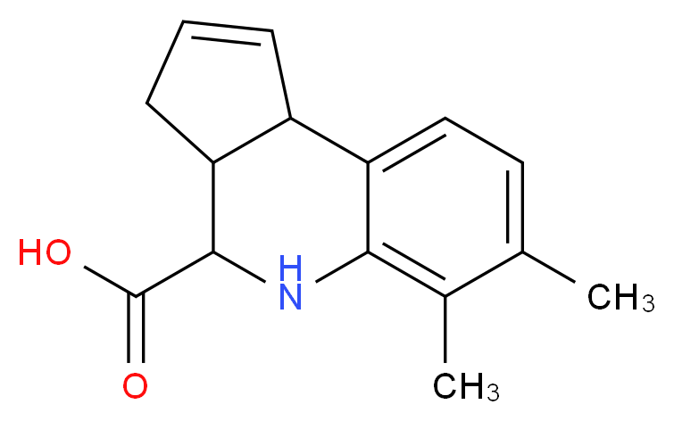 6,7-Dimethyl-3a,4,5,9b-tetrahydro-3H-cyclopenta-[c]quinoline-4-carboxylic acid_分子结构_CAS_)