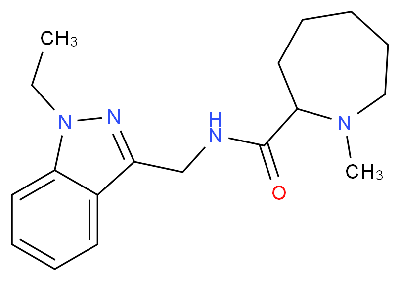 N-[(1-ethyl-1H-indazol-3-yl)methyl]-1-methyl-2-azepanecarboxamide_分子结构_CAS_)