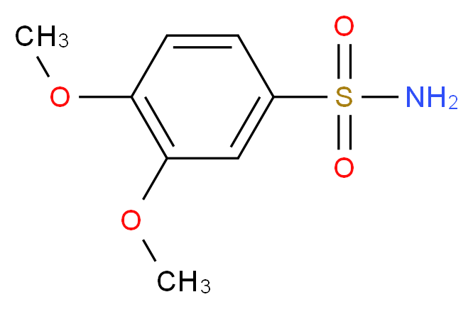 3,4-dimethoxybenzene-1-sulfonamide_分子结构_CAS_63624-27-1