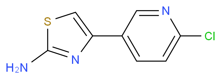 4-(6-CHLORO-PYRIDIN-3-YL)-THIAZOL-2-YLAMINE_分子结构_CAS_885279-42-5)