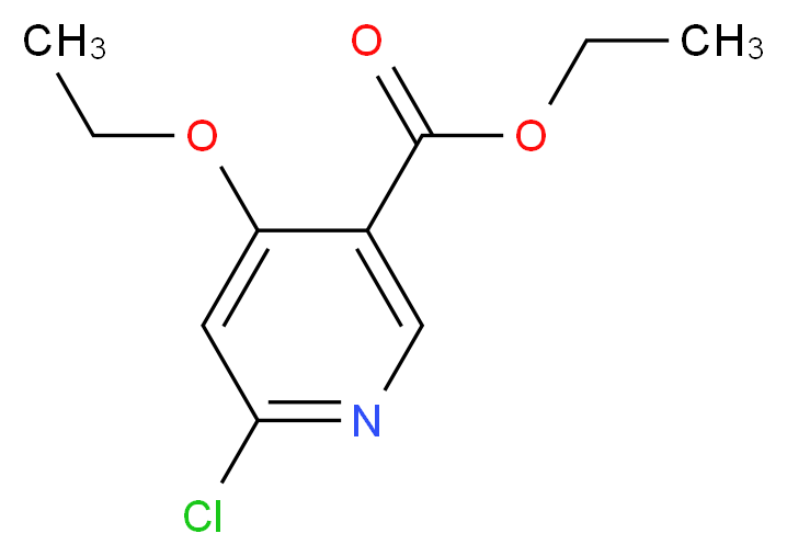 ethyl 6-chloro-4-ethoxypyridine-3-carboxylate_分子结构_CAS_40296-47-7