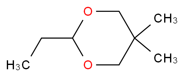 2-乙基-5,5-二甲基-1,3-二氧杂环乙烷_分子结构_CAS_768-58-1)