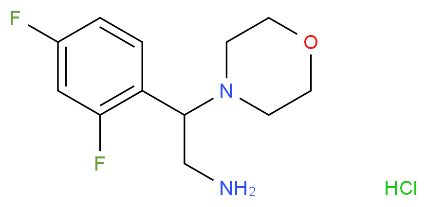 2-(2,4-Difluoro-phenyl)-2-morpholin-4-yl-ethylamine hydrochloride_分子结构_CAS_)