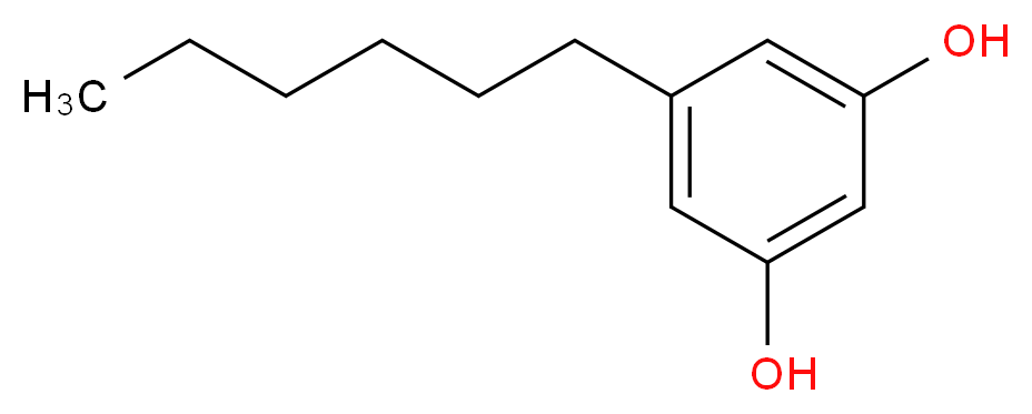 5-hexylbenzene-1,3-diol_分子结构_CAS_136-77-6