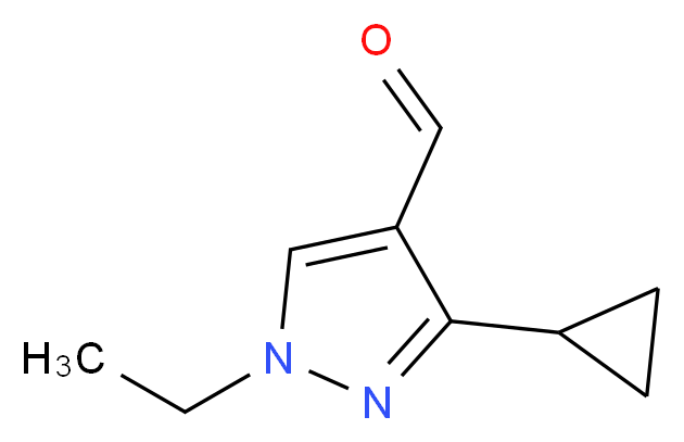 3-Cyclopropyl-1-ethyl-1H-pyrazole-4-carbaldehyde_分子结构_CAS_)