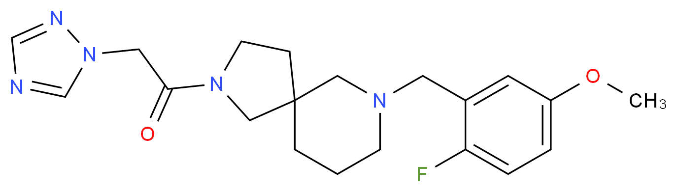 7-(2-fluoro-5-methoxybenzyl)-2-(1H-1,2,4-triazol-1-ylacetyl)-2,7-diazaspiro[4.5]decane_分子结构_CAS_)