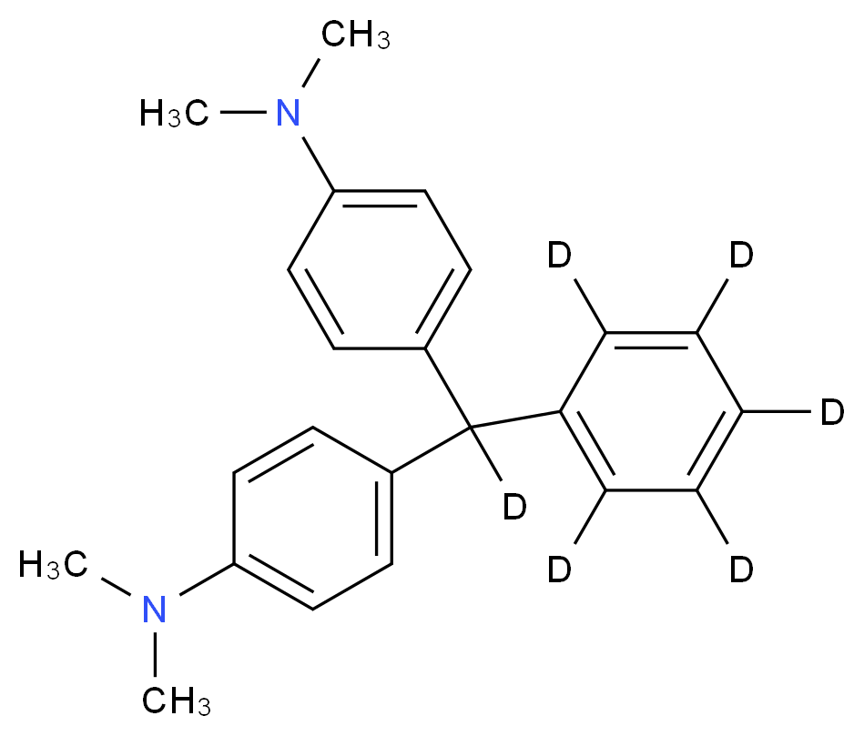 4-{[4-(dimethylamino)phenyl](<sup>2</sup>H<sub>5</sub>)phenyl(<sup>2</sup>H)methyl}-N,N-dimethylaniline_分子结构_CAS_1173021-13-0