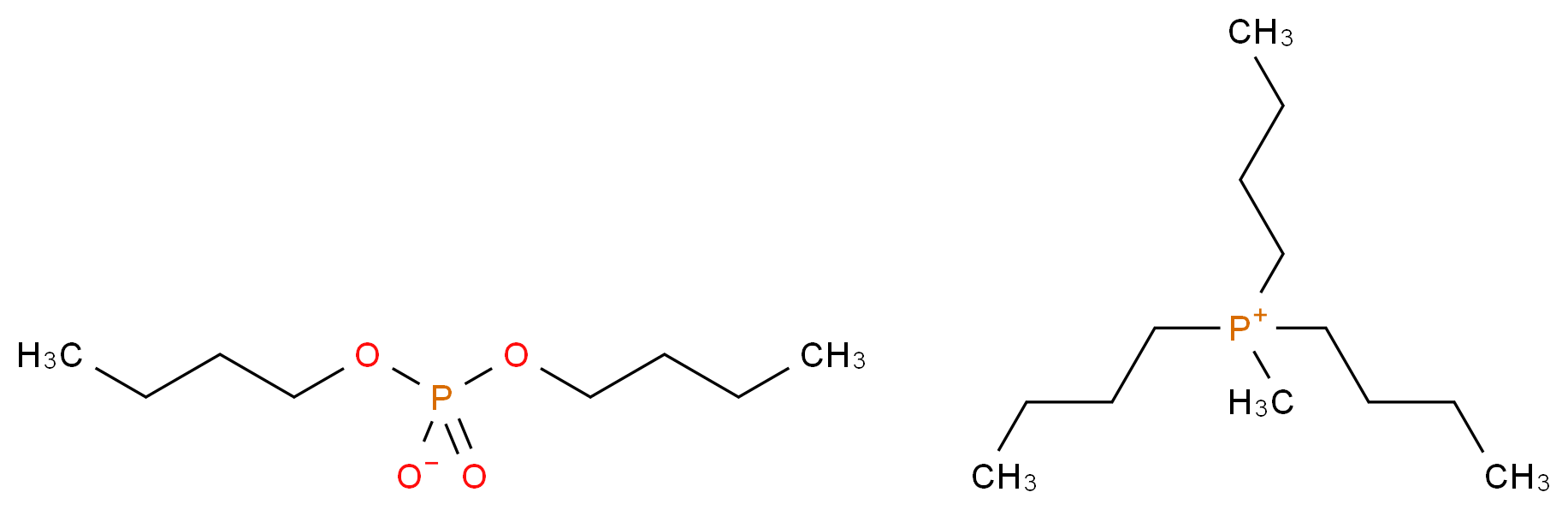 tributyl(methyl)phosphanium dibutyl phosphate_分子结构_CAS_947601-89-0