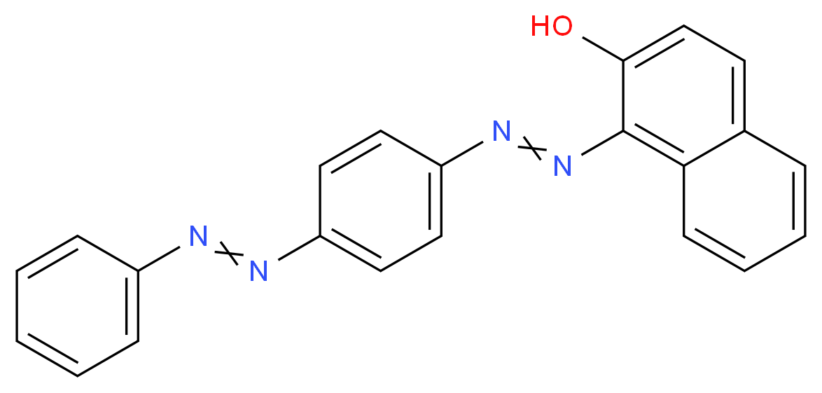 1-[(E)-2-[4-(2-phenyldiazen-1-yl)phenyl]diazen-1-yl]naphthalen-2-ol_分子结构_CAS_85-86-9