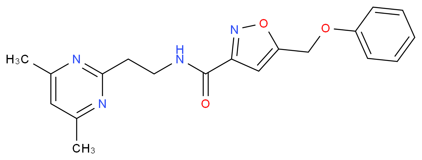 N-[2-(4,6-dimethyl-2-pyrimidinyl)ethyl]-5-(phenoxymethyl)-3-isoxazolecarboxamide_分子结构_CAS_)