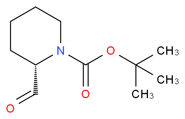 tert-butyl (2S)-2-formylpiperidine-1-carboxylate_分子结构_CAS_150521-32-7