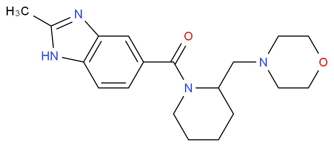 2-methyl-5-{[2-(4-morpholinylmethyl)-1-piperidinyl]carbonyl}-1H-benzimidazole_分子结构_CAS_)
