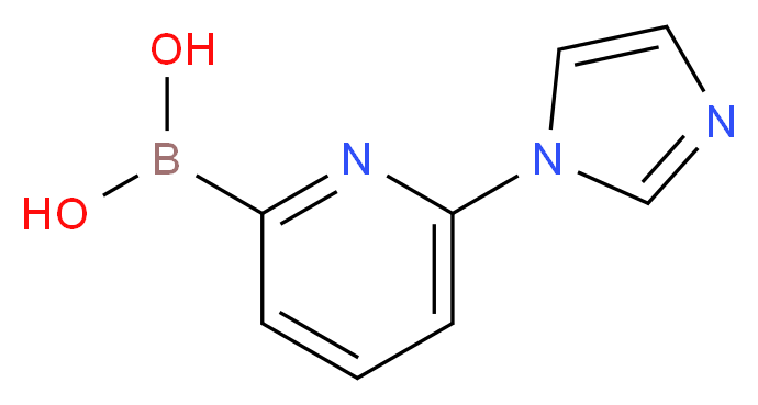 6-(IMIDAZOL-1-YL)PYRIDINE-2-BORONIC ACID_分子结构_CAS_1163707-69-4)