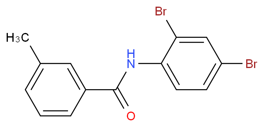 N-(2,4-dibromophenyl)-3-methylbenzamide_分子结构_CAS_551923-55-8