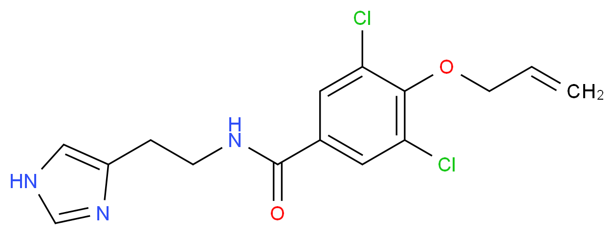 4-(allyloxy)-3,5-dichloro-N-[2-(1H-imidazol-4-yl)ethyl]benzamide_分子结构_CAS_)