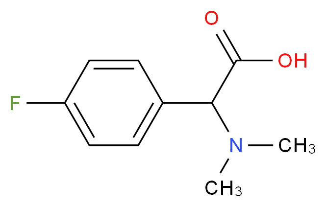 2-(dimethylamino)-2-(4-fluorophenyl)acetic acid_分子结构_CAS_868151-37-5