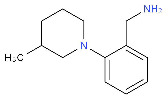2-(3-Methyl-piperidin-1-yl)-benzylamine_分子结构_CAS_)