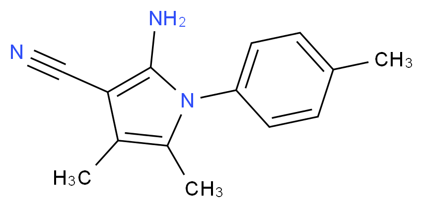 2-amino-4,5-dimethyl-1-(4-methylphenyl)-1H-pyrrole-3-carbonitrile_分子结构_CAS_72578-53-1)