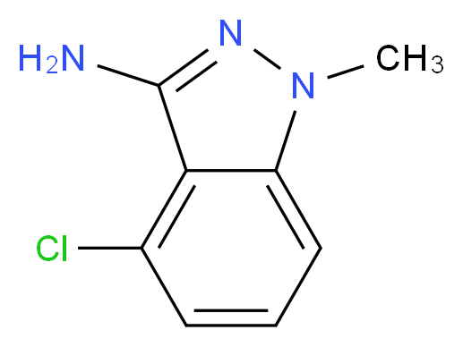 4-chloro-1-methyl-1H-indazol-3-amine_分子结构_CAS_959240-93-8