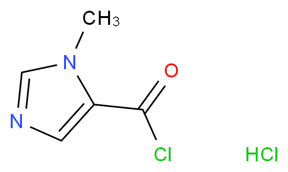 1-methyl-1H-imidazole-5-carbonyl chloride hydrochloride_分子结构_CAS_343569-06-2