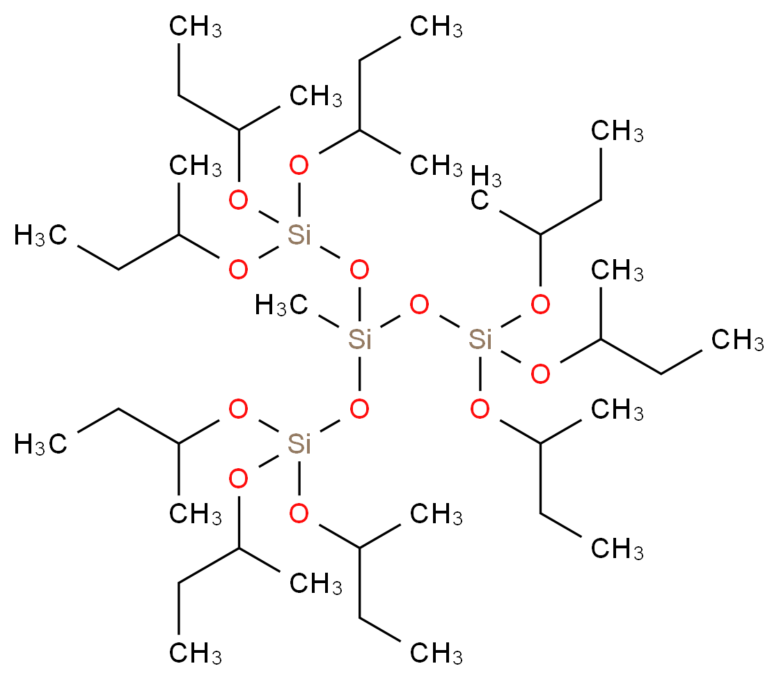 methyltris({[tris(butan-2-yloxy)silyl]oxy})silane_分子结构_CAS_60711-47-9