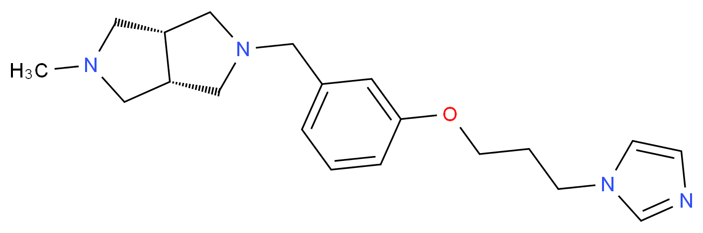 (3aR*,6aS*)-2-{3-[3-(1H-imidazol-1-yl)propoxy]benzyl}-5-methyloctahydropyrrolo[3,4-c]pyrrole_分子结构_CAS_)