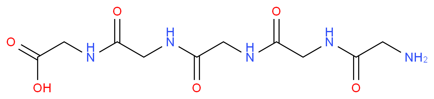 2-(2-{2-[2-(2-aminoacetamido)acetamido]acetamido}acetamido)acetic acid_分子结构_CAS_7093-67-6