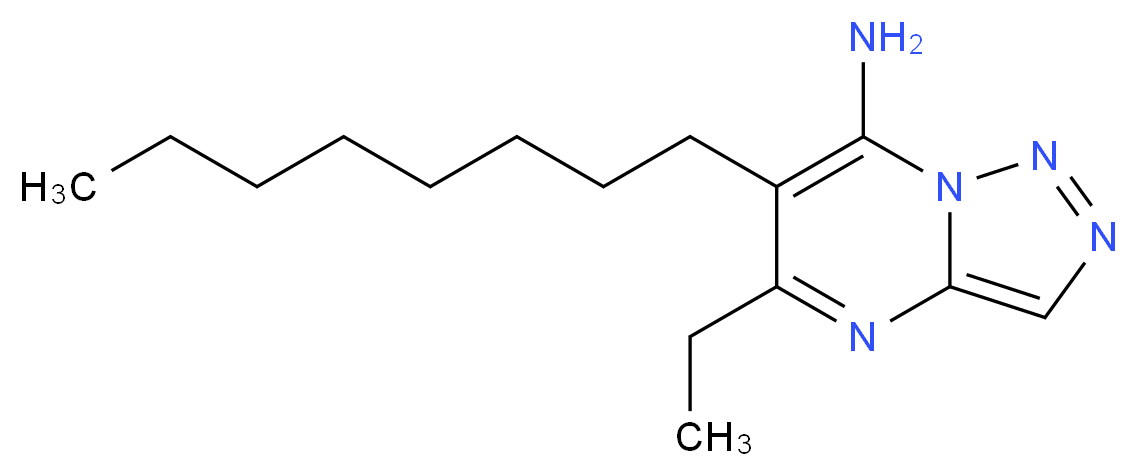 5-ethyl-6-octyl-[1,2,3]triazolo[1,5-a]pyrimidin-7-amine_分子结构_CAS_865318-97-4