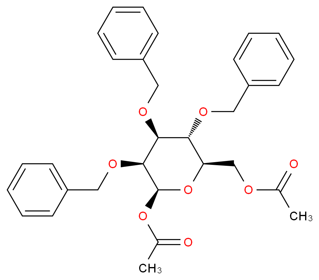 1,6-Di-O-acetyl-2,3,4-tri-O-benzyl-α-D-mannopyranose_分子结构_CAS_65556-30-1)
