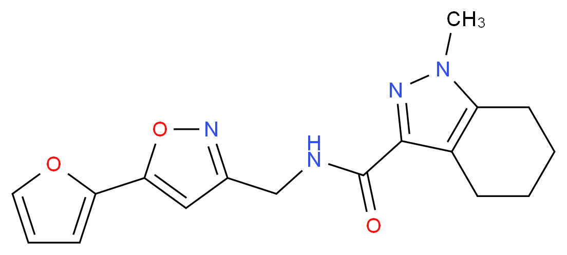 N-{[5-(2-furyl)isoxazol-3-yl]methyl}-1-methyl-4,5,6,7-tetrahydro-1H-indazole-3-carboxamide_分子结构_CAS_)