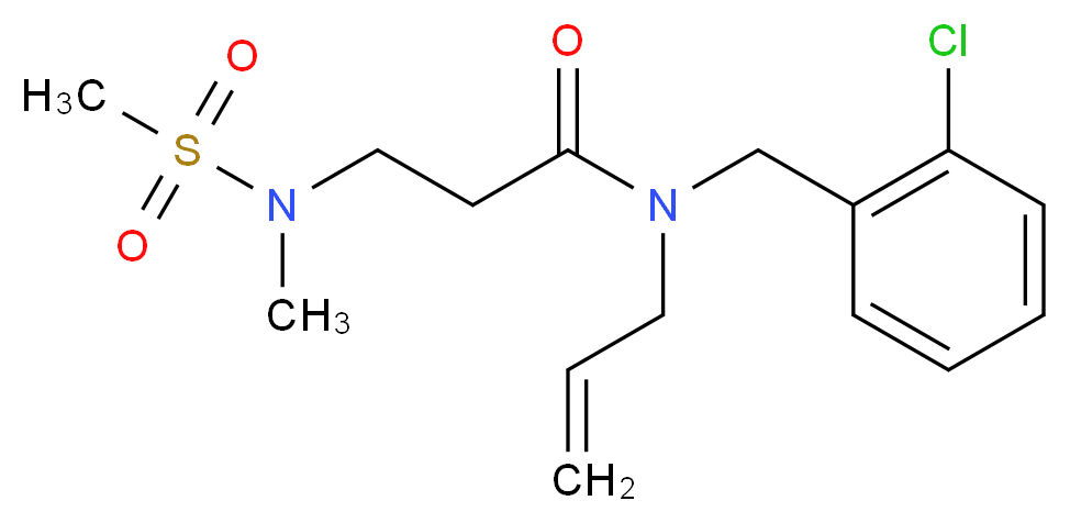 N-allyl-N-(2-chlorobenzyl)-3-[methyl(methylsulfonyl)amino]propanamide_分子结构_CAS_)