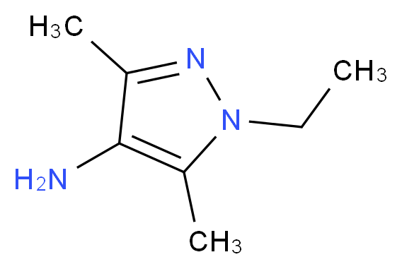 1-ethyl-3,5-dimethyl-1H-pyrazol-4-amine_分子结构_CAS_63203-90-7
