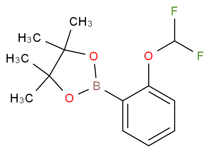 2-[2-(difluoromethoxy)phenyl]-4,4,5,5-tetramethyl-1,3,2-dioxaborolane_分子结构_CAS_960067-33-8
