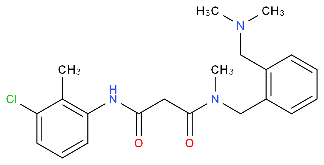 N'-(3-chloro-2-methylphenyl)-N-{2-[(dimethylamino)methyl]benzyl}-N-methylmalonamide_分子结构_CAS_)