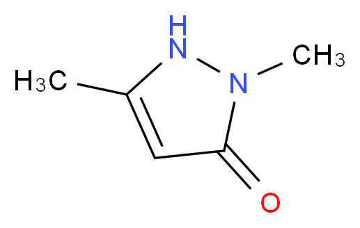 2,5-Dimethyl-1H-pyrazol-3(2H)-one_分子结构_CAS_2749-59-9)