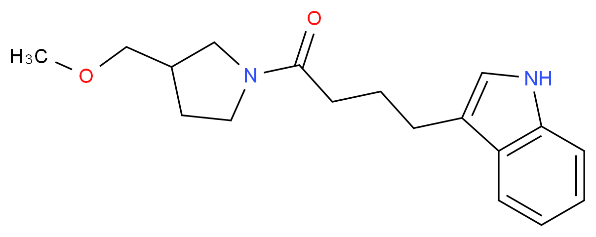 3-{4-[3-(methoxymethyl)-1-pyrrolidinyl]-4-oxobutyl}-1H-indole_分子结构_CAS_)