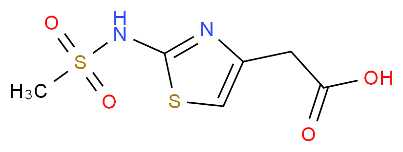 2-(2-methanesulfonamido-1,3-thiazol-4-yl)acetic acid_分子结构_CAS_62557-05-5