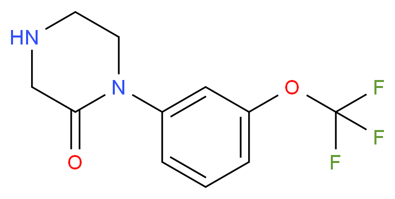 1-(3-TRIFLUOROMETHOXY-PHENYL)-PIPERAZIN-2-ONE_分子结构_CAS_215649-79-9)