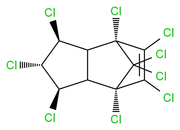 (1R,2R,3S,4R,5R,6S,7S)-1,3,4,5,7,8,9,10,10-nonachlorotricyclo[5.2.1.0<sup>2</sup>,<sup>6</sup>]dec-8-ene_分子结构_CAS_39765-80-5