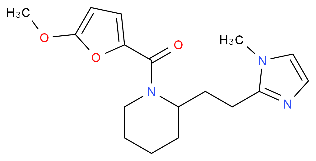 1-(5-methoxy-2-furoyl)-2-[2-(1-methyl-1H-imidazol-2-yl)ethyl]piperidine_分子结构_CAS_)