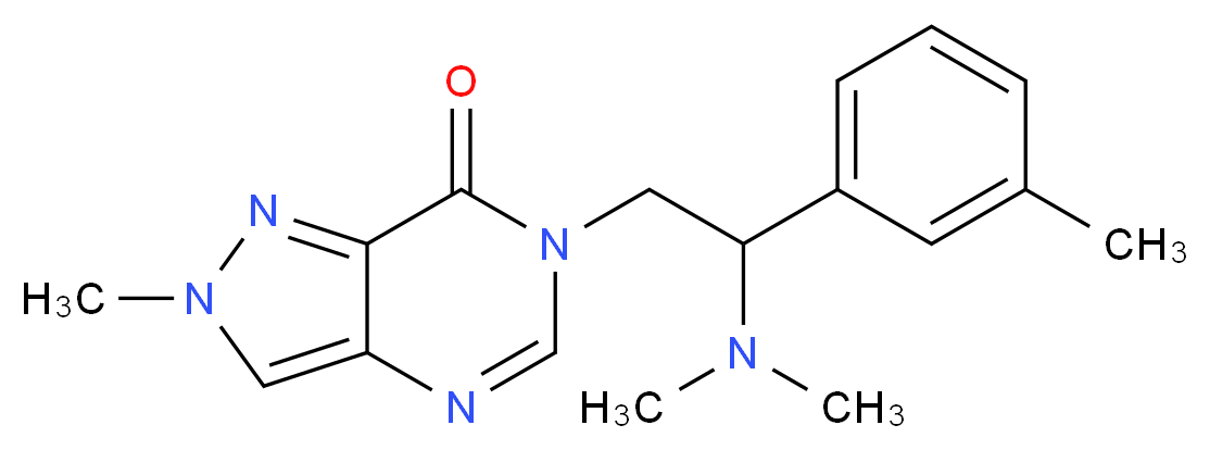 6-[2-(dimethylamino)-2-(3-methylphenyl)ethyl]-2-methyl-2,6-dihydro-7H-pyrazolo[4,3-d]pyrimidin-7-one_分子结构_CAS_)