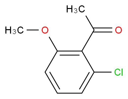 1-(2-Chloro-6-methoxyphenyl)ethanone_分子结构_CAS_881883-32-5)