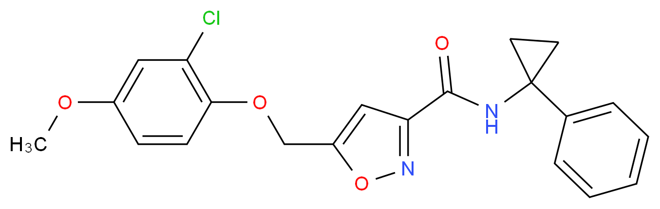 5-[(2-chloro-4-methoxyphenoxy)methyl]-N-(1-phenylcyclopropyl)-3-isoxazolecarboxamide_分子结构_CAS_)