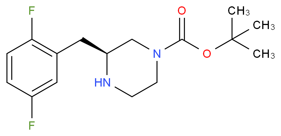 (S)-3-(2,5-DIFLUORO-BENZYL)-PIPERAZINE-1-CARBOXYLIC ACID TERT-BUTYL ESTER_分子结构_CAS_)