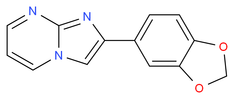 2-(1,3-Benzodioxol-5-yl)imidazo[1,2-a]pyrimidine_分子结构_CAS_)