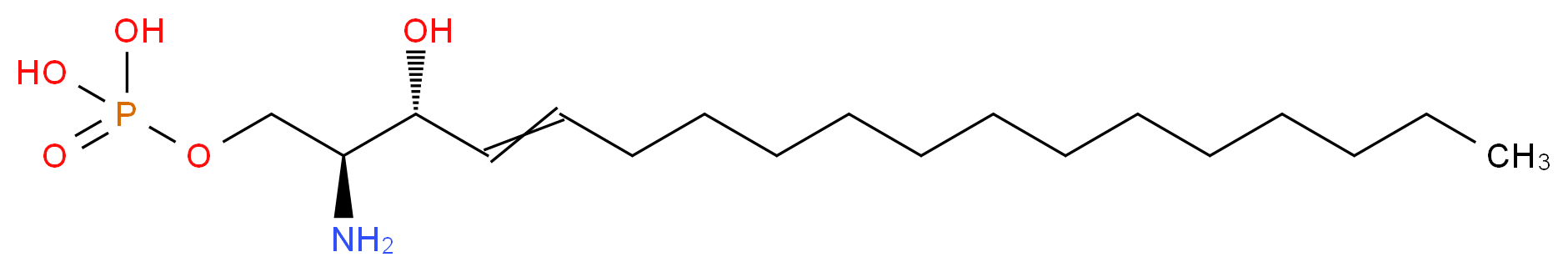 {[(2S,3R)-2-amino-3-hydroxyoctadec-4-en-1-yl]oxy}phosphonic acid_分子结构_CAS_26993-30-6