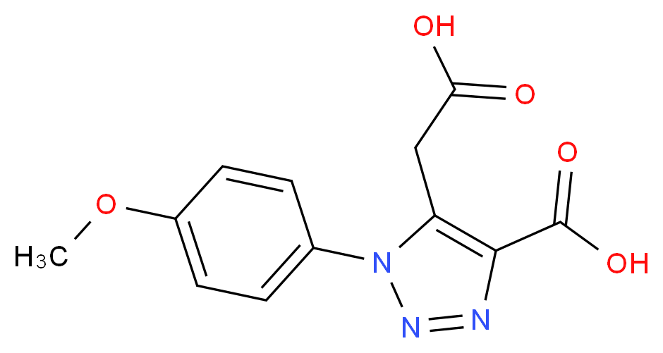 5-(Carboxymethyl)-1-(4-methoxyphenyl)-1H-1,2,3-triazole-4-carboxylic acid_分子结构_CAS_)