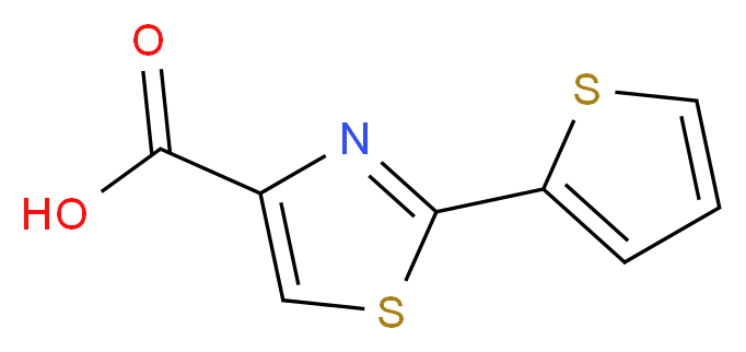 2-thien-2-yl-1,3-thiazole-4-carboxylic acid_分子结构_CAS_24044-07-3)