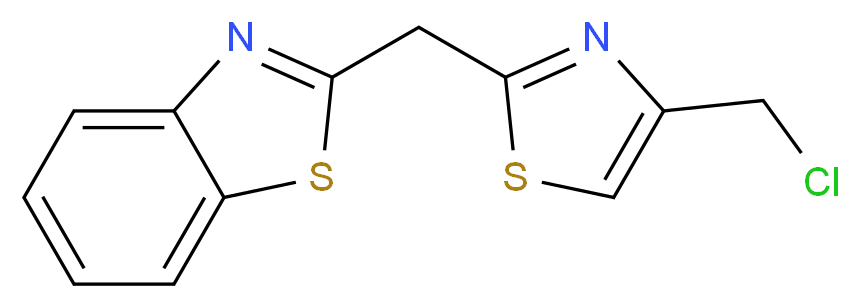 2-{[4-(chloromethyl)-1,3-thiazol-2-yl]methyl}-1,3-benzothiazole_分子结构_CAS_342405-25-8)