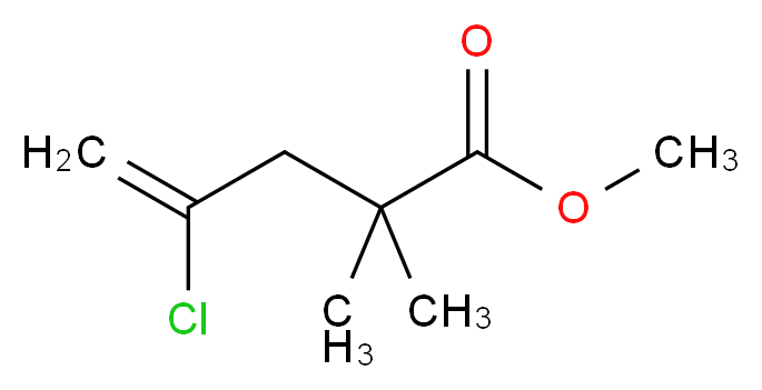 4-氯-2,2-二甲基-4-戊烯酸甲酯_分子结构_CAS_86799-85-1)